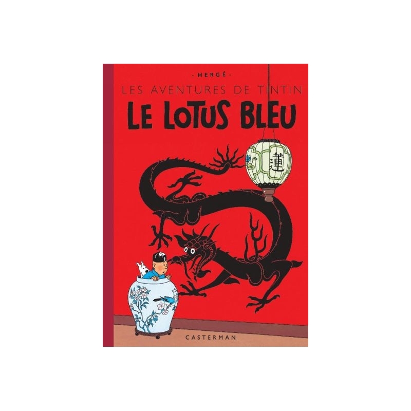 Tintin album: Le lotus bleu Edition fac-similé colours 1946 - Cote Album Tintin Le Lotus Bleu 1946