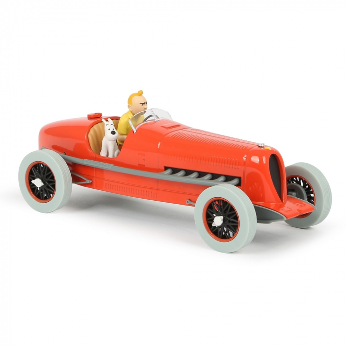Voiture de collection Tintin, le Bolide rouge avec Milou Nº01 1/24 (2020)