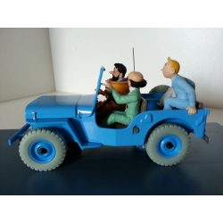 Coche de colección Tintín, la Jeep Azul CJ2A Objetivo la Luna Nº04 1/24 (2020)