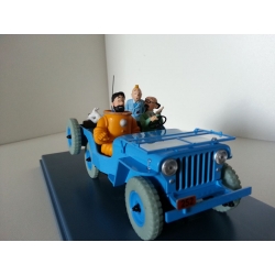 Coche de colección Tintín, la Jeep Azul CJ2A Objetivo la Luna Nº04 1/24 (2020)