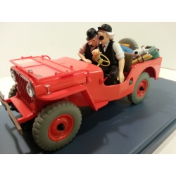 Coche de colección Tintín, la Jeep roja Willys MB 1943 Nº06 1/24 (2020)