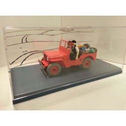 Voiture de collection Tintin, la Jeep rouge Willys MB 1943 Nº06 1/24 (2020)