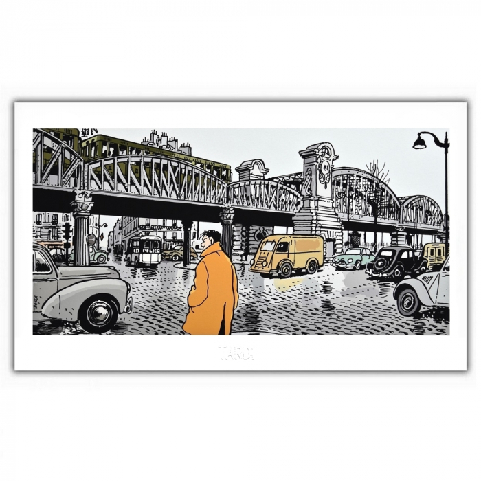 Poster affiche Tardi Nestor Burma, XVIIIème arrondissement de Paris (60x35cm)