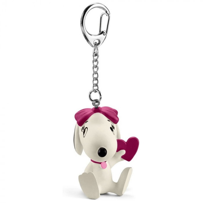 Llavero figura Schleich® Peanuts Snoopy, Belle con corazón (22037)