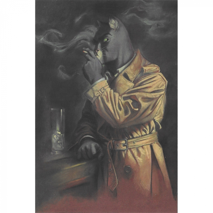 Carte postale de Blacksad, Portrait à la cigarette de John (10x15cm)