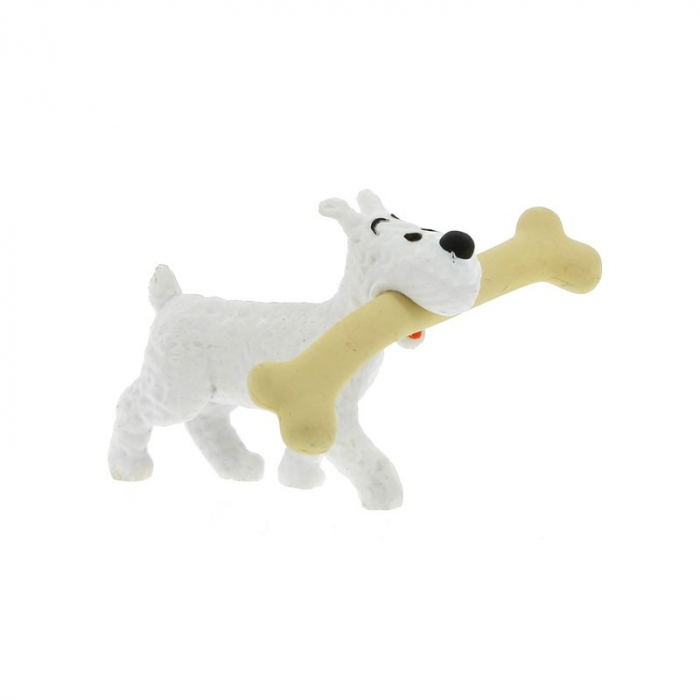 Collection figurine Tintin Snowy with his bone 4,5cm Moulinsart 42504 (2012)