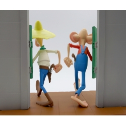 Figura de colección LMZ Lucky Luke, Los rivales de Painful Gulch 19cm (2020)