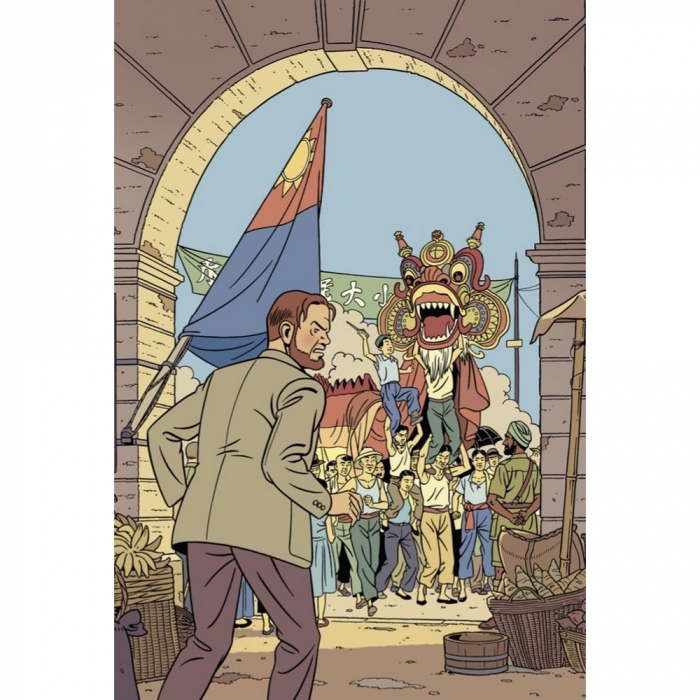 Postal de Blake y Mortimer: festejos (10x15cm)