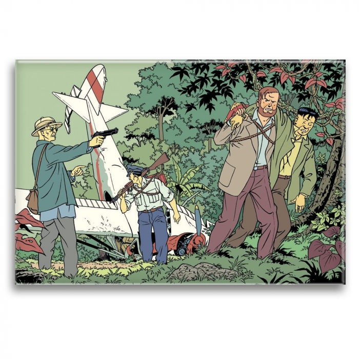 Aimant magnet décoratif Blake et Mortimer, le crash de l'avion (79x55mm)