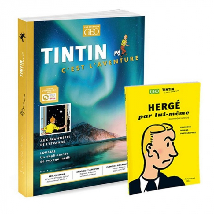 Revista GEO Tintin aux Frontieres de l'Étrange + Hergé par lui-même FR (Nº6)