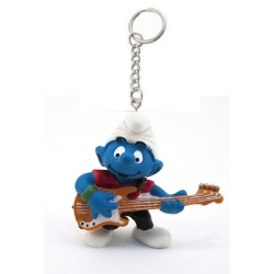 Porte-clés figurine Schleich® Les Schtroumpfs, Schtroumpf Guitariste (755722)
