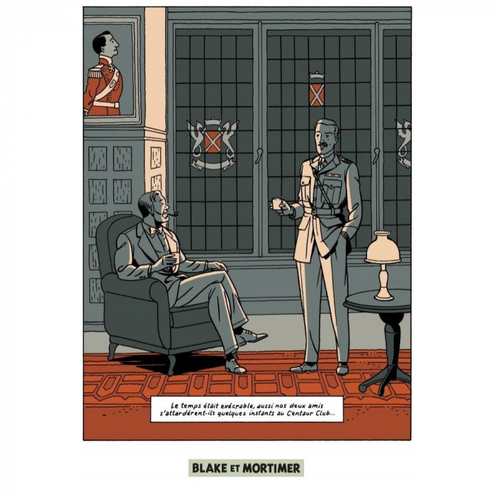 Carte postale Blake et Mortimer: Le cri du Moloch, centaur club (10x15cm)