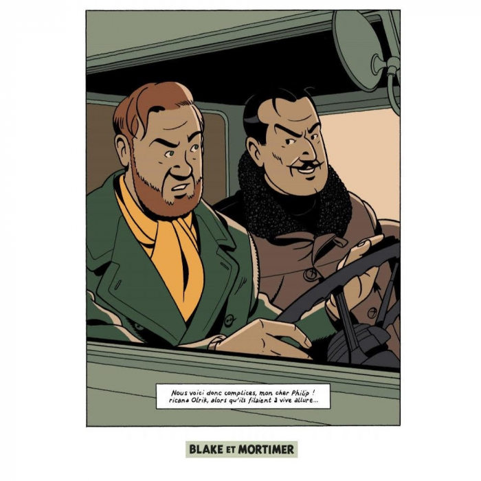 Postal de Blake y Mortimer: Grito del Moloch, Olrik y Mortimer (10x15cm)