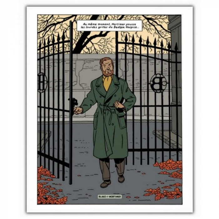 Poster offset Blake and Mortimer: Scream of Moloch, Mortimer at the gate