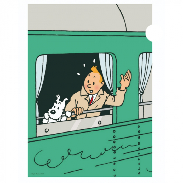Pochette plastique A4 Les Aventures de Tintin et Milou dans le train (15137)