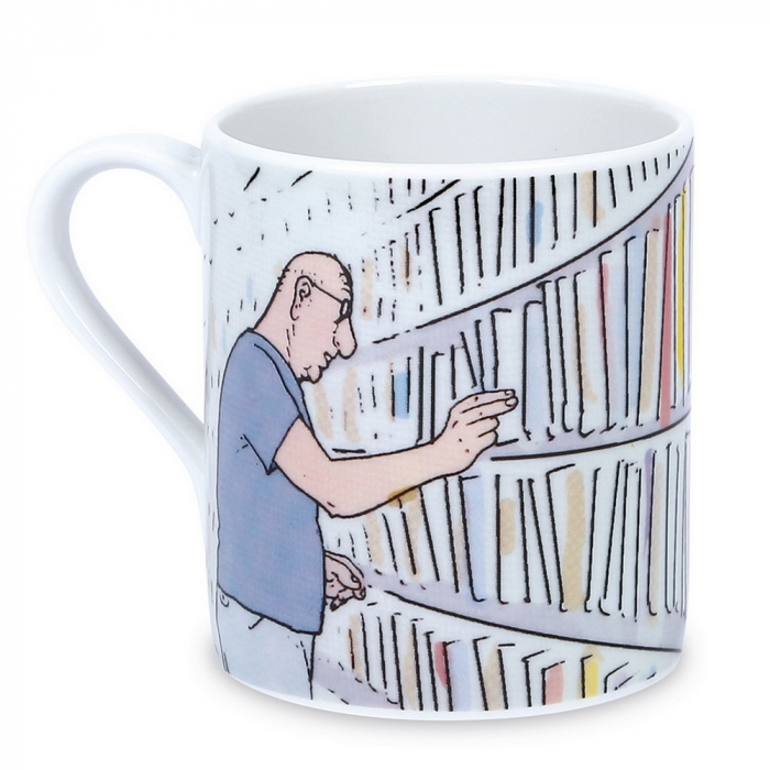 Taza mug en porcelana Moulinsart Moebius (Estantería de Libros)