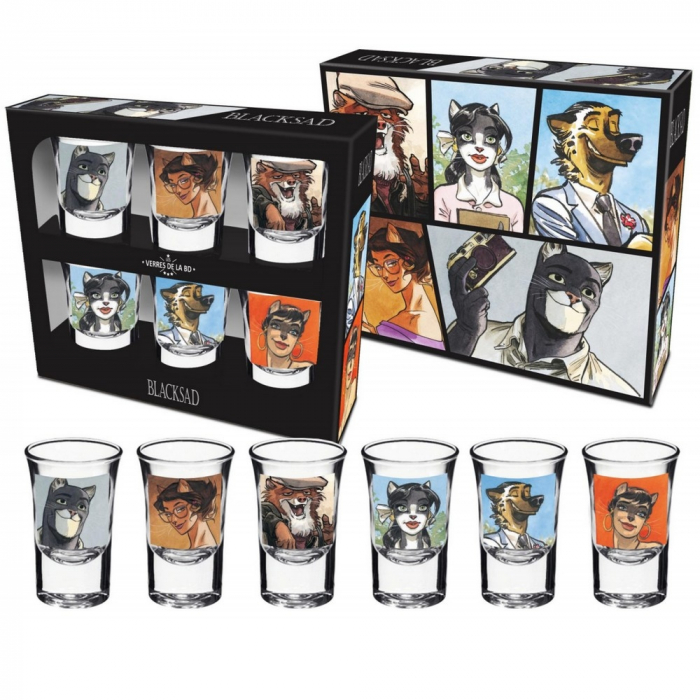 Set of 6 shot glasses Blacksad (The Characters)