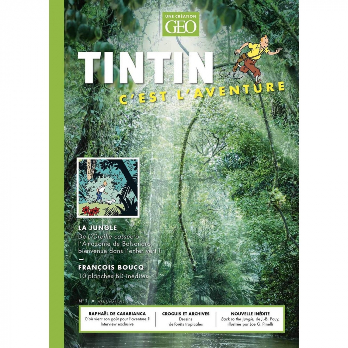 Revista GEO Edition Tintin c'est l'aventure, la jungle Nº7 FR (2021)