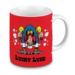 Taza mug Könitz en porcelana Lucky Luke (Disparos al revés)