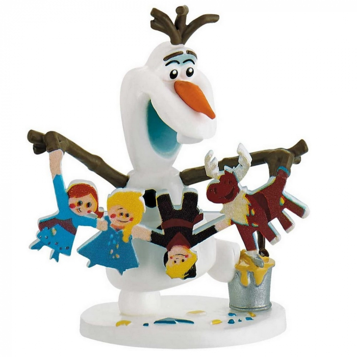 Figurita de colección Bully® Disney Frozen, Olaf con guirnalda (12943)