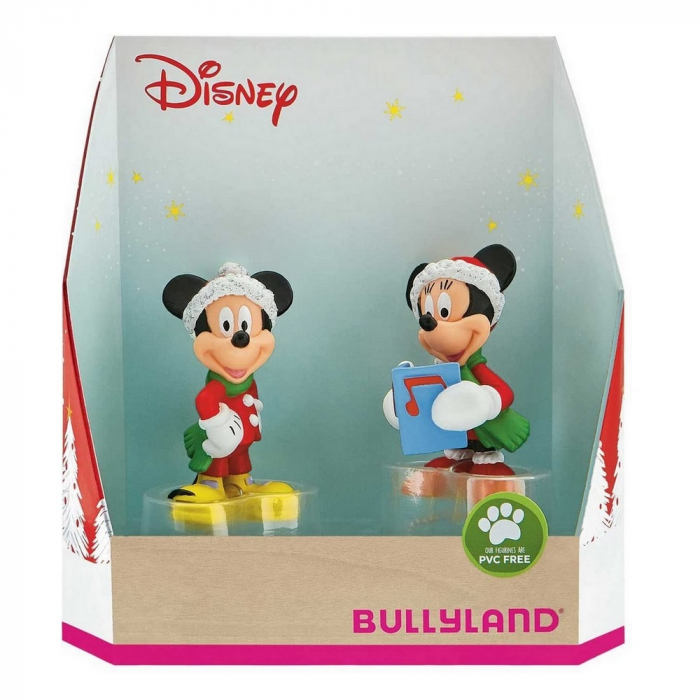 Figurines De Collection Bully Disney Mickey Et Minnie Mouse Noel