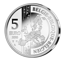 Pièce commémorative 5 € Belgique Bob et Bobette 75 ans Relief BU (2020)