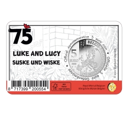 Commemorative coin 5 € Belgium Luke and Lucy 75 Years Colour BU (2020)