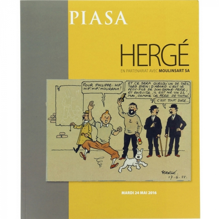 Auction sales catalogue Piasa Hergé in Paris Tintin (2016)