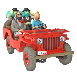 Coche de colección Tintín, el Jeep del desierto Willys MB 1943 Nº47 1/24 (2021)