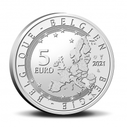 Commemorative coin 5 € Belgium Blake and Mortimer 75 Years Relief BU (2021)