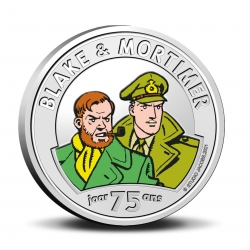 Moneda conmemorativa 5 € Bélgica Blake y Mortimer 75 años Color BU (2021)