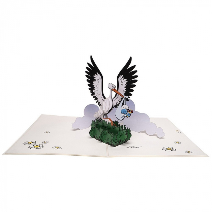 Carte Pop-Up Les Schtroumpfs, Bébé Schtroumpf  (15x20cm)