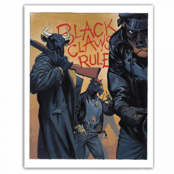 Póster cartel offset Blacksad Juanjo Guarnido, Black Claws Rule (50x70cm)