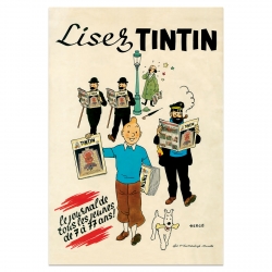 Poster Moulinsart Tintin Lisez Tintin 23006 (40x60cm)