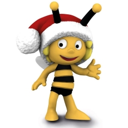 Figurine Schleich® Maya l'abeille, Maya avec Bonnet de Noël (27007)