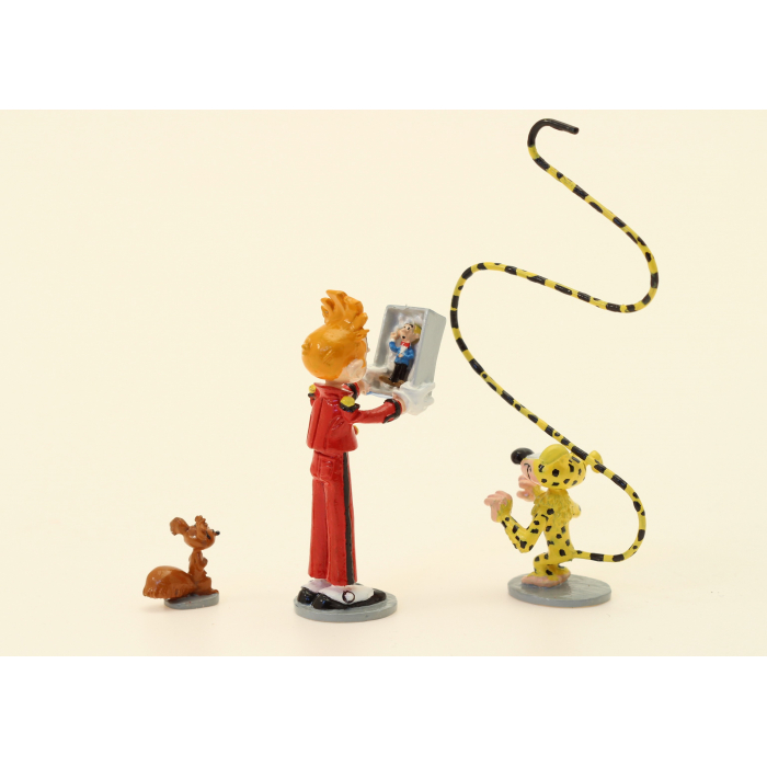 Pixi - Spirou - Champignac assis sur sa cantine Figurine