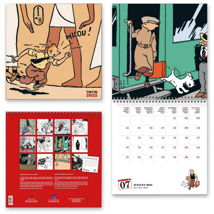 Calendrier Corto Maltese 2022 Calendrier mural 2022 Tintin 30x30cm (24449)