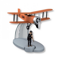 Figurine de collection Tintin L'avion biplan orange L'Île Noire 29548 (2016)