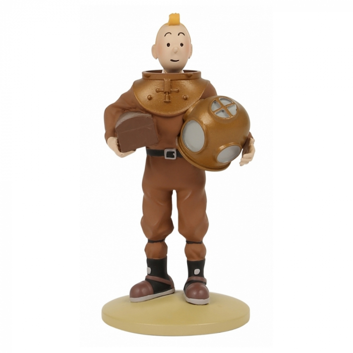 Figurine de Tintin en Cosmonaute - Statuette Tintin Résine de 15 cm