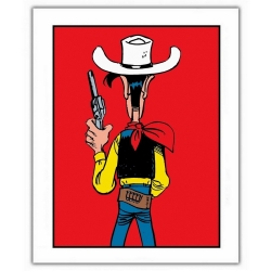 Poster affiche offset Lucky Luke, Un cowboy à Paris (28x35,5cm)