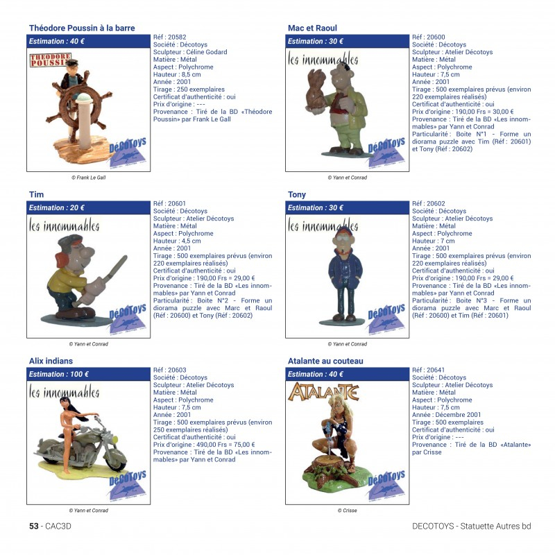 Miniaturansicht 6  - Catalogue cac3d cotes de figurines en métal Pixi / Fariboles / Leblon (2022)