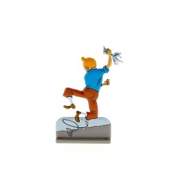 Figurine en métal de collection Tintin sautant de joie Moulinsart 29211 (2011)