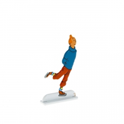 Figura metálica de colección Tintín práctica patinaje sobre hielo 29232 (2013)