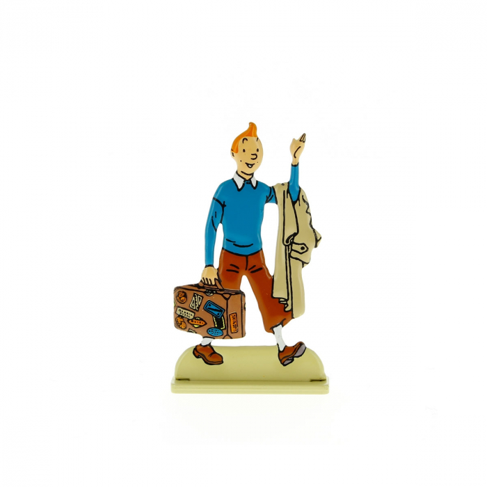 Figura metálica de colección Tintín con su maleta 29224 (2012)
