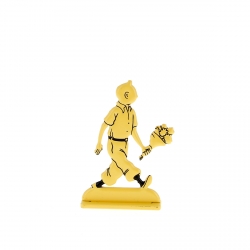 Figurine en métal de collection Tintin tenant des fleurs 29226 (2012)