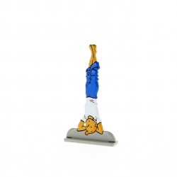 Figurine en métal de collection Tintin fait du yoga 29220 (2011)