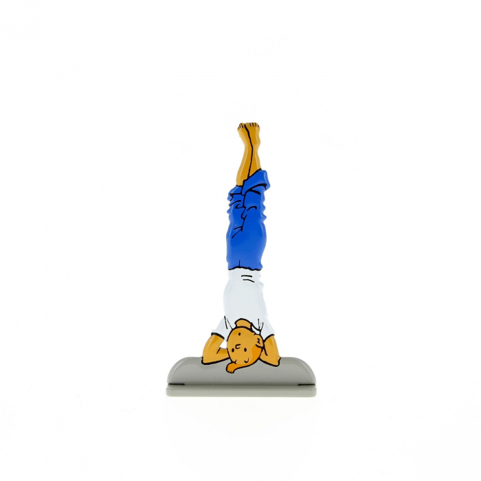 Figura metálica de colección Tintín hace yoga 29220 (2011)
