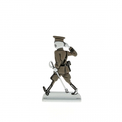 Collectible metal figure Tintin wearing army uniform 29240 (2014)