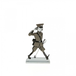 Collectible metal figure Tintin wearing army uniform 29240 (2014)