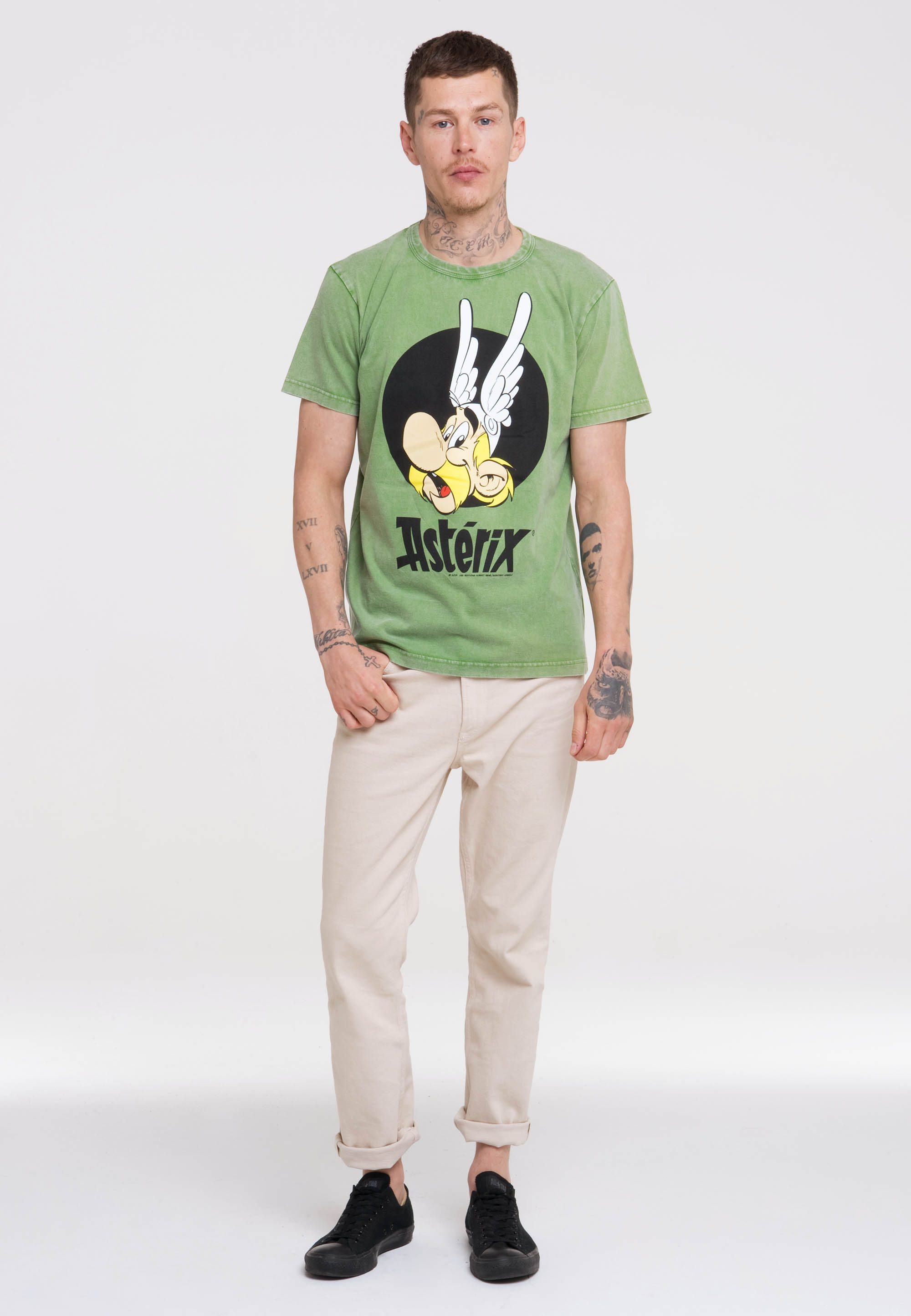 100% Portrait (Khaki) Asterix Logoshirt® cotton | T-shirt eBay